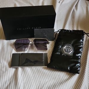 Philipp Plein Unisex Chromed Sunglasses